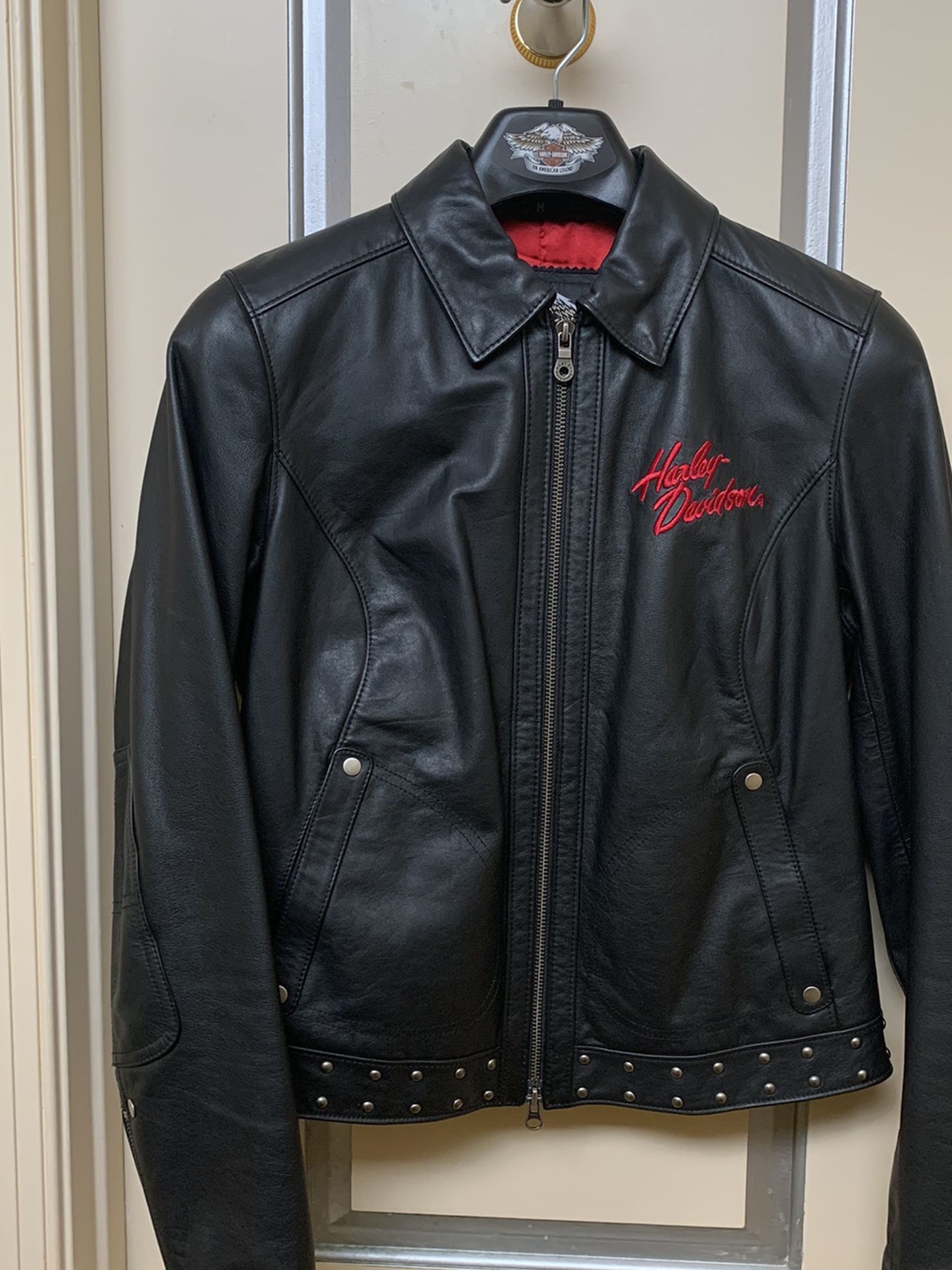 Harley Davidson Womens Medium Black Leather Jacket