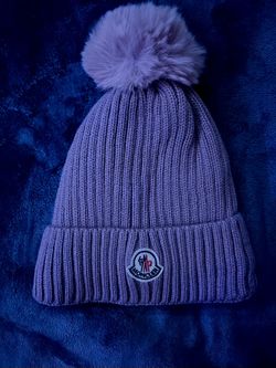 Wool Beanie with Faux Fur Pom Pom