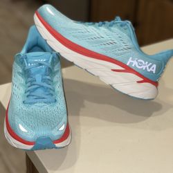 Hoka One One Womens Clifton 8 Blue Running Shoes Size 6