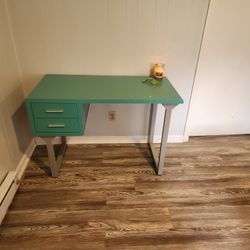 turquoise office desk 