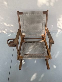 Wooden outdoor rocking chair