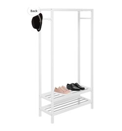 2 Tier Shelve Shoes Garment Coat Rack Hanger