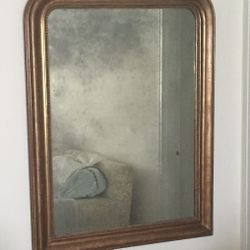 Beautiful Antique Gold Leaf Large Mirror