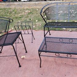 4pc Woodard Wrought-Iron Patio Furniture Set!
