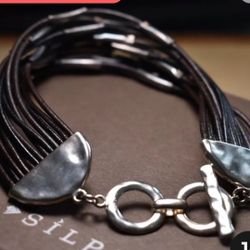 Silpada  Sterling Silver & Leather Bracelet