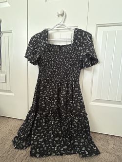 Floral Black Dress