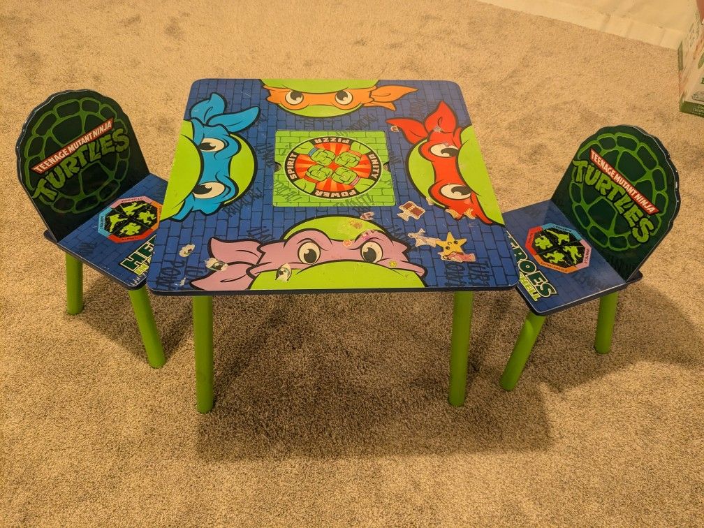Ninja Turtle Table And Chairs