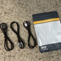 2ft USB C to USB C Cable, 3 Pack Braided USB C to C Charging Cord