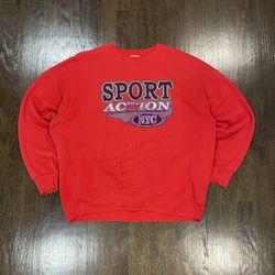 80s Lee Sport red crewneck sweatshirt