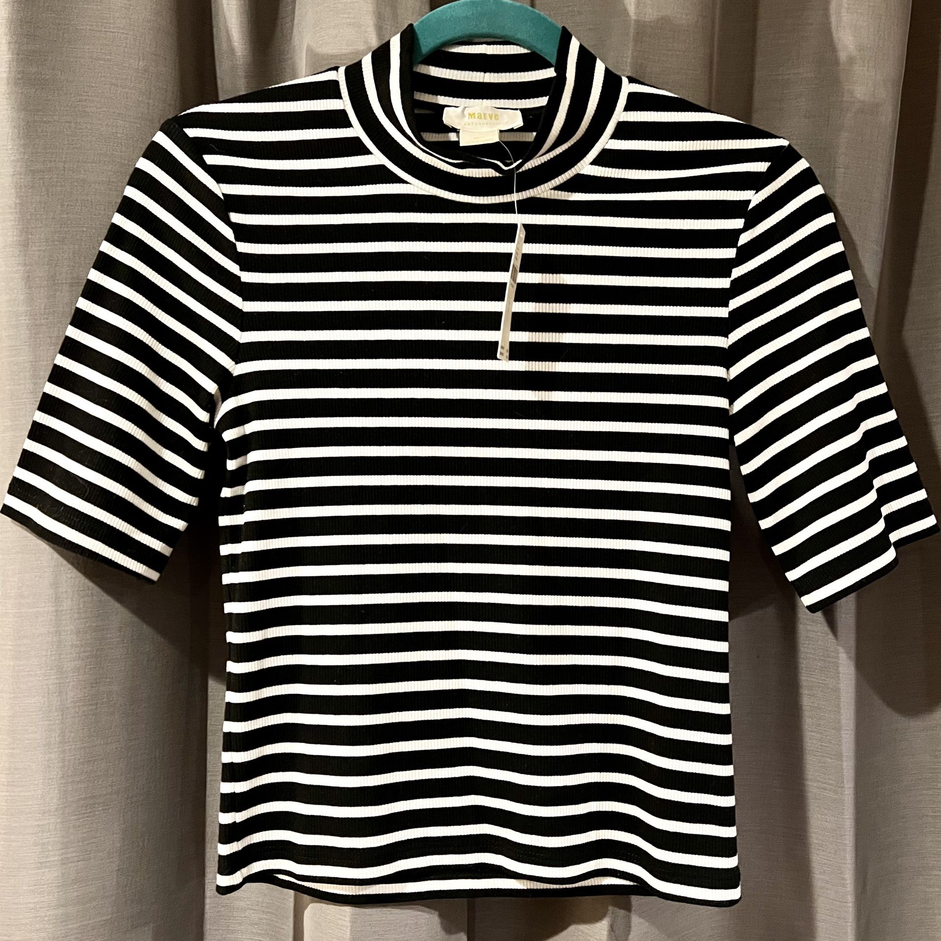 NEW Anthropologie x Maeve Striped Ribbed Knit Top, Size S for Sale in ...