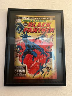 Original Black panther jungle action picture frame