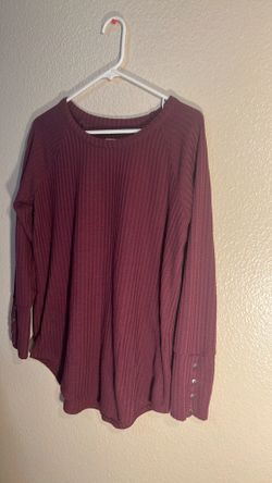 Burgundy long-sleeve shirt