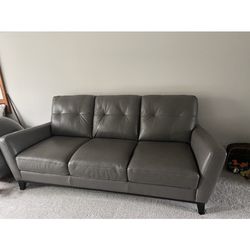 Gray Leather sofa