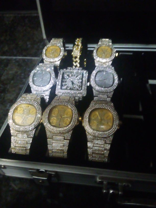 Luxury Iceys Style Beautiful Lab Diamond Watches  100$ Each