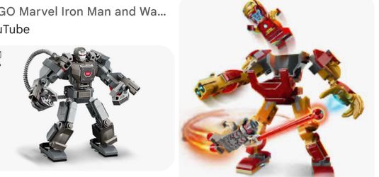 LEGO Iron Man and War Machine Mechs