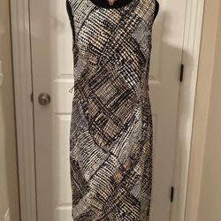 Animal print sleeveless sheath dress