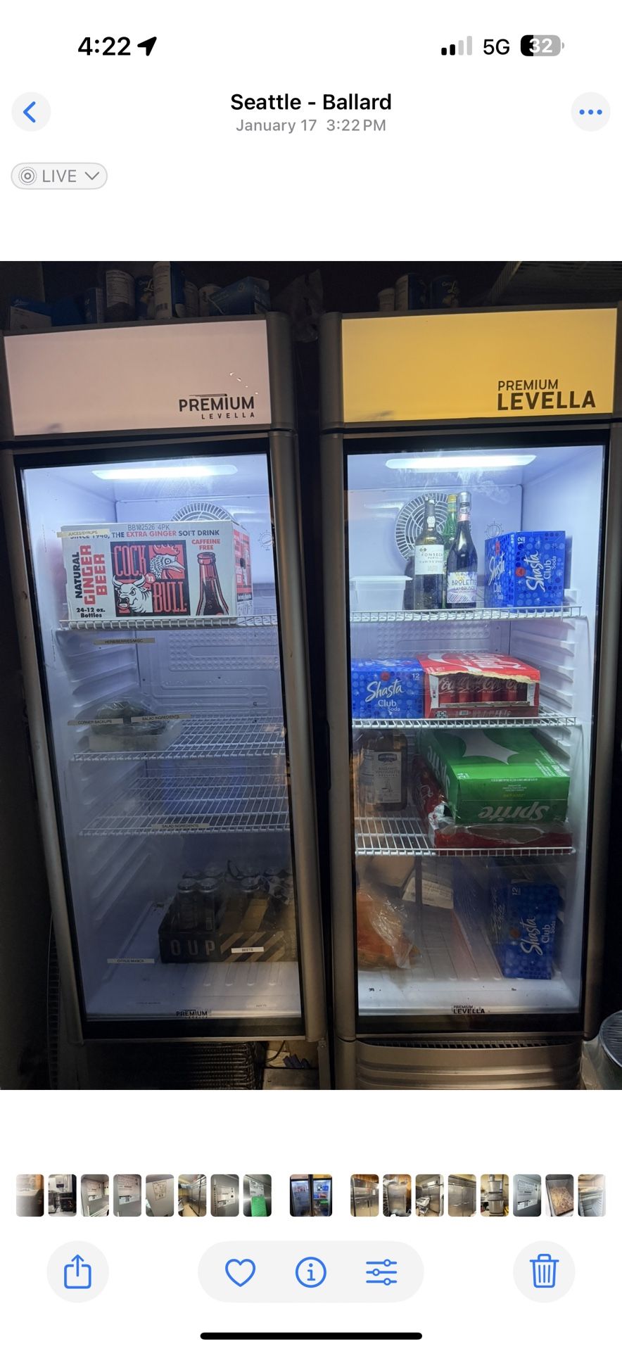 Premium Levella Glass Door Merchandiser Refrigerator