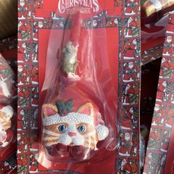 Christmas Cat Candle Holder Set (1$ Per Piece I Have A Lot)