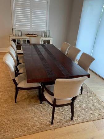 Authentic Mahogany Dining Table and 8 Chairs