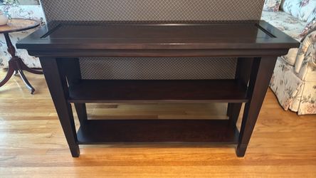 Console wood table 48” x 30.5” x 16” espresso color