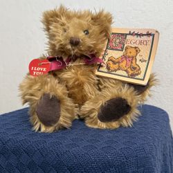 Russ Berrie bear named Gregory, designed by Carol-Lynn Rössel Waugh