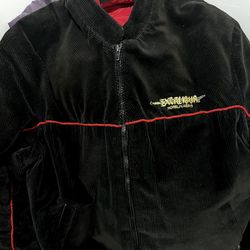 Vintage Corduroy Excalibur Casino Bomber Jacket XL