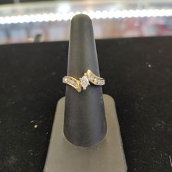 14k 3.80g Diamond Ring,Sz7