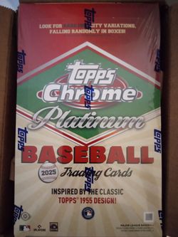 2025 Topps Chrome Platinum Baseball Hobby Box - Brand New