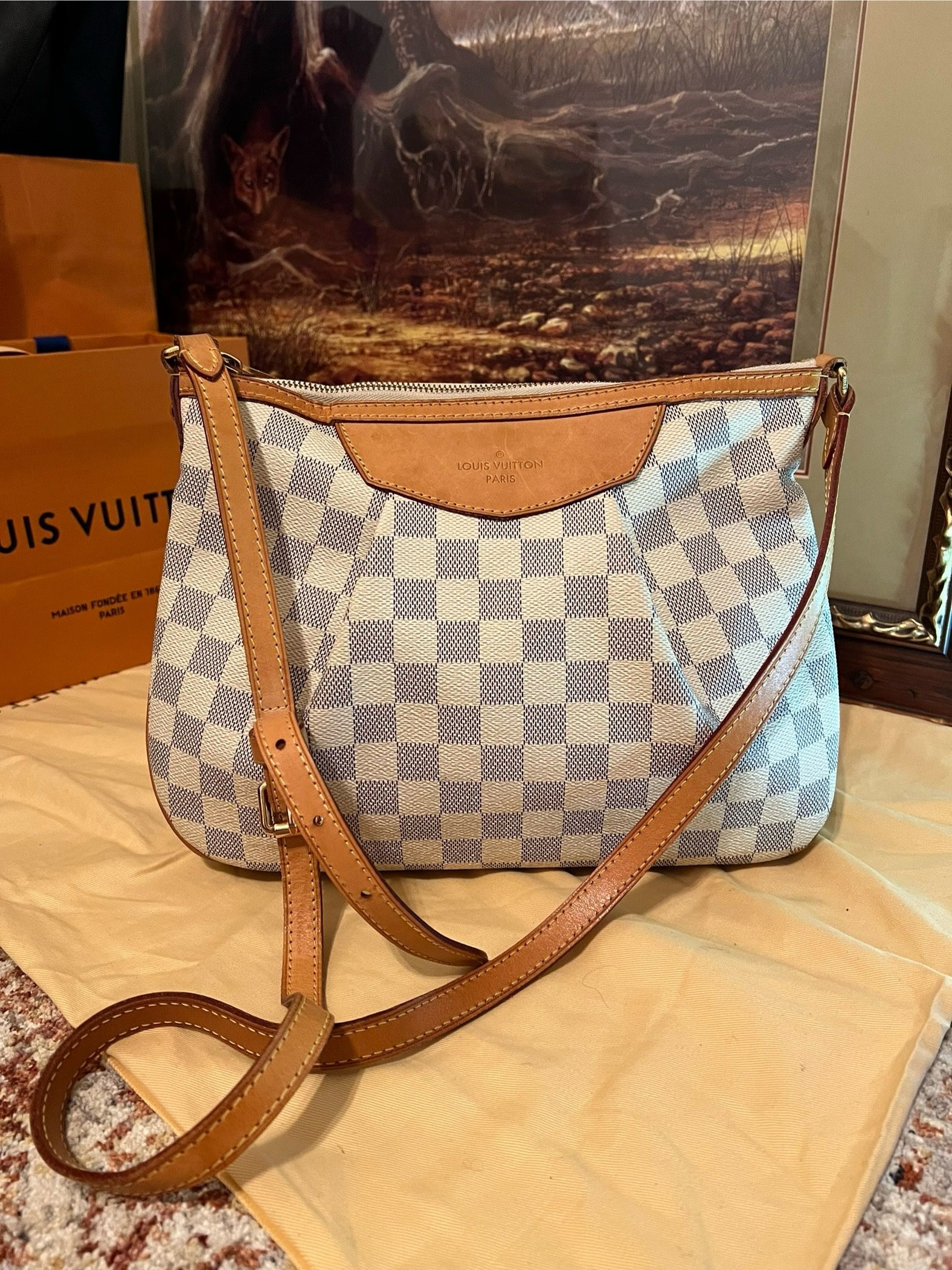 Authentic Louis Vuitton Damier Azur Siracusa