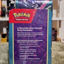 Pokemon TCG: Collector Chest 2024 – Back to School Tin – Factory Sealed - 6 Booster Packs Inside! 