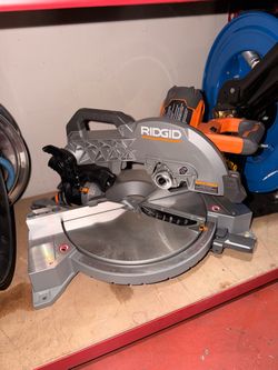 12in. Ridgid dual bevel minter saw + blade