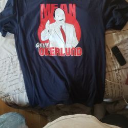 WWE Mean Gene Okerlund Men's  XL Blue T-Shirt Wrestling Retro