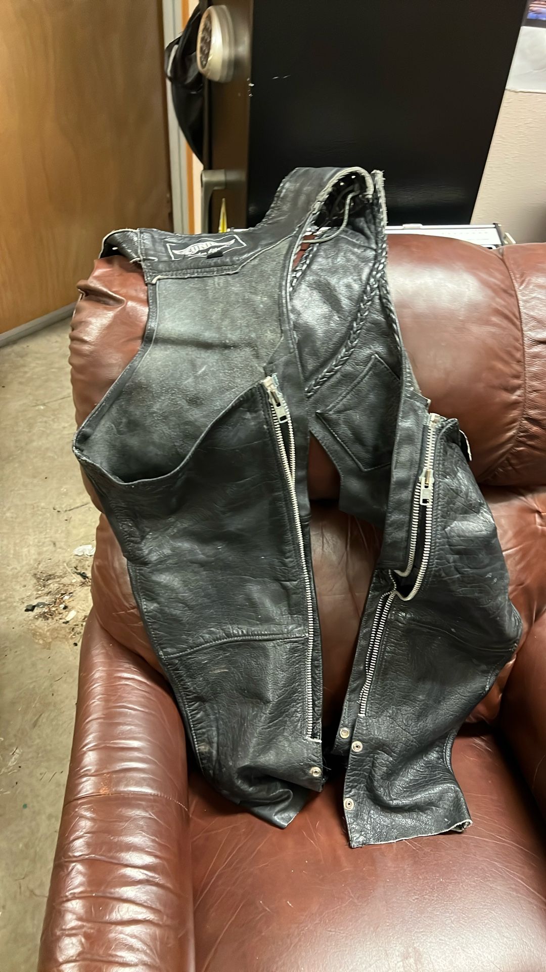 Unik Premium YKK Black Leather Chaps