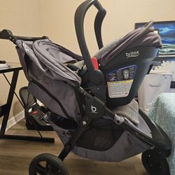 Britax B-Free Travel System - Stroller, Carseat, 2 Bases, Food Tray