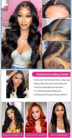 🔥Brand new🔥 5x8 Glueless Wigs Human Hair Body Wave Pre Cut 180% Density Wear And Go Lace Closure Wigs (18inch)