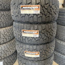 33x12.50r20. (4 New Tires) Installed And Balanced