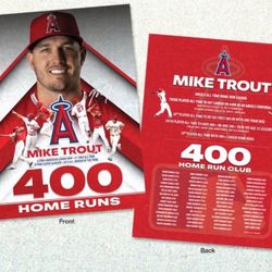 Mike Trout 400 Home Runs Poster