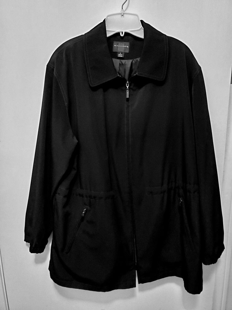 Women's Overcoat/ Raincoat- Black, Size "L"