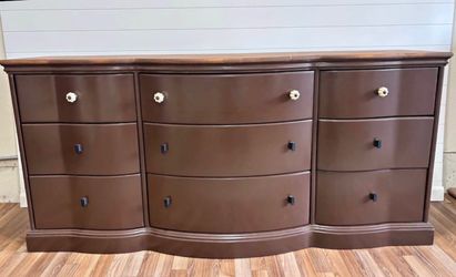 Real Wood Refinished 9 Drawer Dresser - Delivery Available