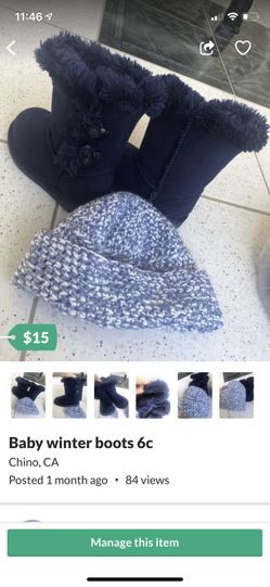 Blue boots 6c