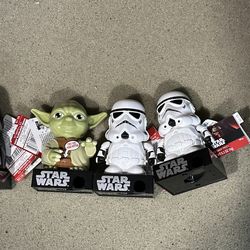 Star Wars YODA, DARTH VADER, STORM TROOPER Mini Candy Dispenser Toys with tags