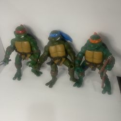 Teenage Mutant Ninja Turtles TMNT Giant 12" Figure 2002 Lot of 3