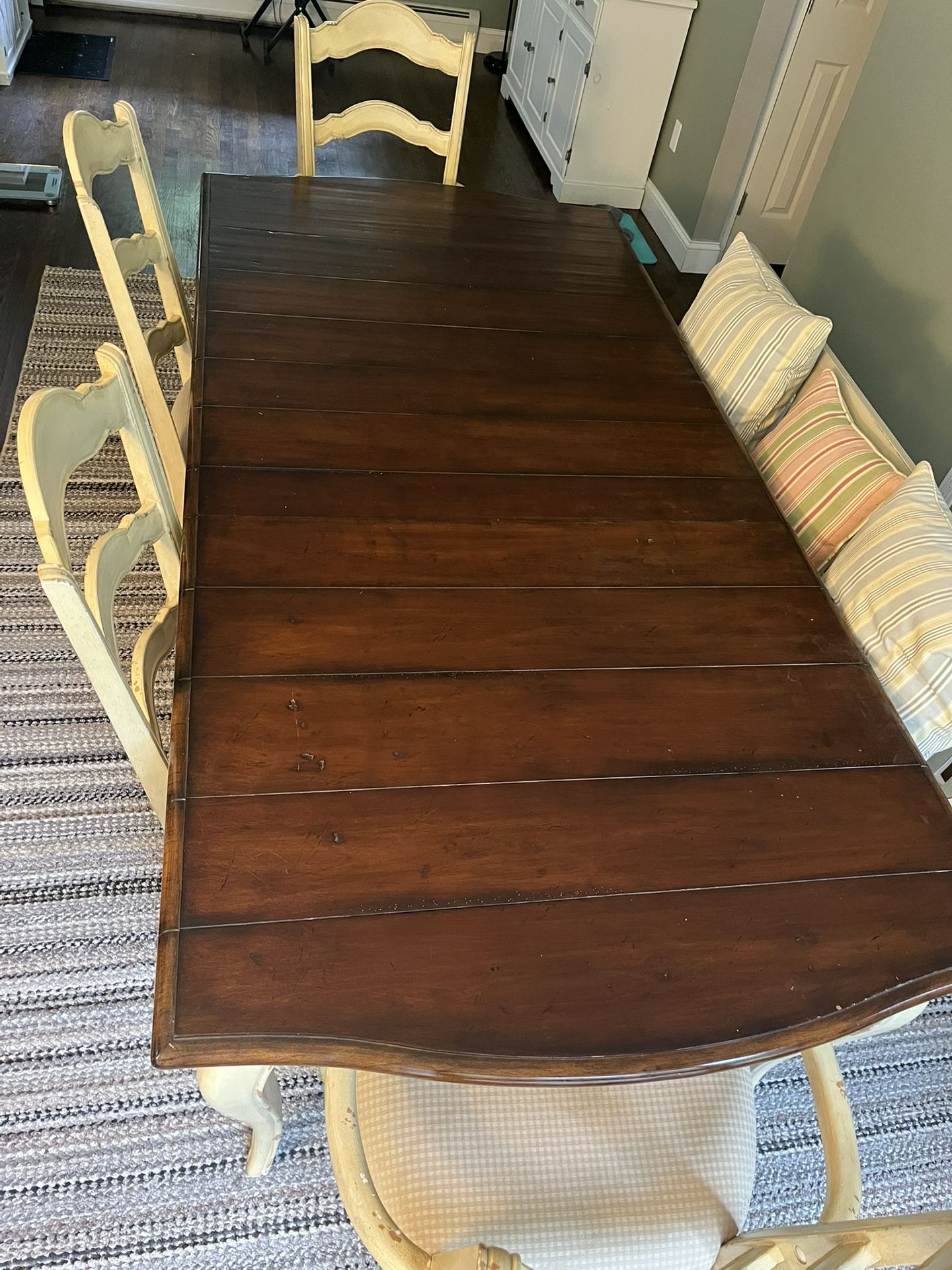 Solid Wood Dining Table, Two Tone
