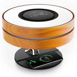 Bedside Lamp with 10W Wireless Charger and Bluetooth Speaker