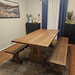 Dining Table With 2 Benches