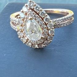 Diamond Engagement Ring 1.12 ct tw Pear-shaped 14K RG