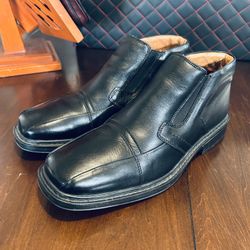 STRUCTURE Men’s Leather Black Shoes with ‘Cushion System’ Size 9.5