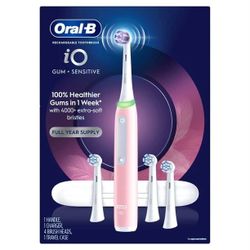 Oral B iO Series Gum + Sensitive Rechargeable Toothbrush, 4 Brush Heads