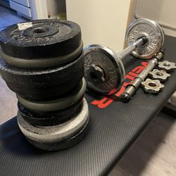 Bench With Weights And Bars 