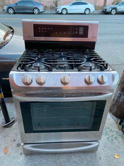 LG Stainless Steel Gas 5 burners Range Oven
